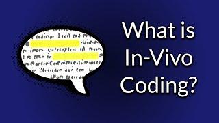 What is In-Vivo coding in qualitative analysis?