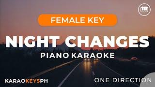 Night Changes - One Direction (Female Key - Piano Karaoke)