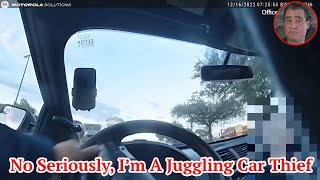 No, Seriously, I’m A Juggling A Car Thief!