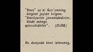 Abadiy baxt hammamizga nasib etsin