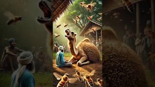 Honey Bees Attacked Giant Camel Saved By The Rescue #humanity #animalrescue #bees #camel