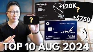 Top 10 Business Credit Card Sign Up Bonuses Right Now! Aug 2024