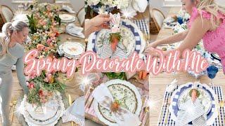 SPRING DECORATE WITH ME // THE DINING ROOM TABLE IS BACK // DIY EASTER DECOR // EASTER TABLESCAPES