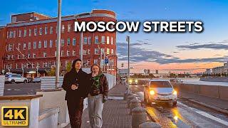 [4K]  Moscow Street Life  Evening Walk Across Patriarshy Bridge | Red October Chocolate Factory