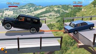 СМЕРТЕЛЬНЫЕ ИГРЫ! ПЕРЕТЯГИВАНИЕ КАНАТА НА МАШИНАХ | BeamNG.drive