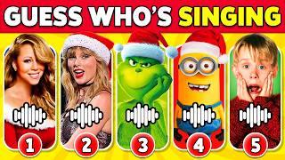 Guess Who's Singing  CHRISTMAS Song Edition  | Mariah Carey, Home Alone, Grinch