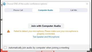 Zoom No Mic Detected Fix