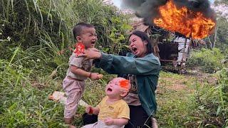 SINGLE MOTHER CRIED IN DESPAIR BECAUSE HER DAUGHTER SET THE HOUSE ON FIRE.