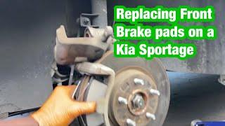 kia sportage  front brake pads installation