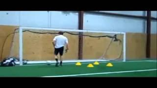 Girl Falls while goalkeeper's training. EPIC FAIL 2011 [HD]