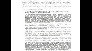 Suspendidos los desahucios por impagos de alquiler o finalización contrato si inquilino vulnerable.