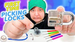 Trying Picking Locks First Time With CHEAP Amazon Kits