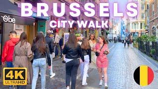 Virtual Walking in Brussels, Belgium  | City Walk in 4k/60fps HDR