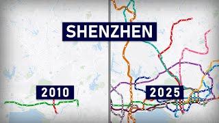 Evolution of the Shenzhen Metro 2004-2025 (geographic map)