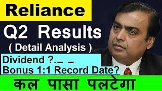 Reliance Q2 Results ( Detail Analysis ) Dividend bonus Reliance Industry Share Mukesh Ambani News