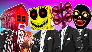 SPIDER HOUSE HEAD.EXE & SPONGEBOB & MULTI SIREN HEAD & FUNNY FEAR — Meme Coffin Dance