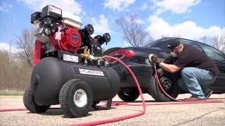 NorthStar Portable Gas-Powered Air Compressor - Honda 163cc OHV Engine, 20-Gallon Horizontal Tank, 1