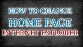 Windows 8 - How to change Internet Explorer homepage