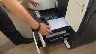 How to take out tray 1 in bizhub C364 copier