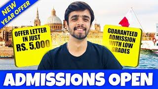 STUDY IN MALTA IN JUST ₹5 LAKHS | NEW YEAR OFFER LAUNCHED | DETAILS EXPLAINED | 2025 INTAKE