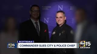 Scottsdale police commander sues the city, chief