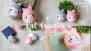 DIY | Crochet cat amigurumi | Tutorial | crochet cat daruma ~ Lizamacrame