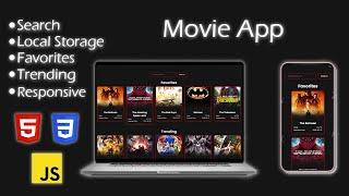 Build an Awesome Movie App with HTML, CSS and JavaScript - TMDB API