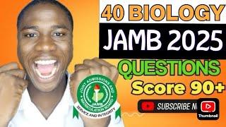 40 JAMB 2025 Biology Likely Questions Revealed(Score 90+ in Your JAMB Biology)