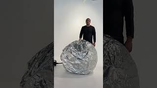 The Viral Silver Sphere: An Inflatable Art Masterpiece  #ViralSensation #ArtInnovation