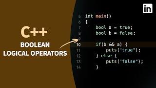 C++ Tutorial - Boolean logical operators (TRUE / FALSE)