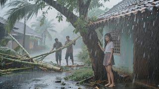 SUPER HEAVY RAIN COMES TO OUR VILLAGE.PEOPLE ARE SAVED