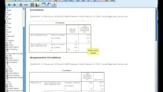 Interpret SPSS output for correlations: Pearson's r