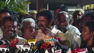 Seeman Press Meet at Valasaravakkam police station | NTK Chief Seeman appears before Chennai Police