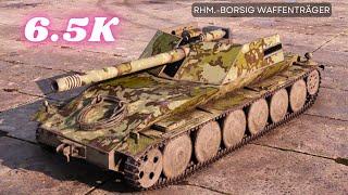 Rhm.-Borsig Waffenträger  6.5K Damage 10 Kills World of Tanks   #wot #worldoftanks