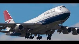 (4K) Planespotting Chicago O'Hare Airport - Negus Retro Special Livery, Boeing 747s, 777, MD-11