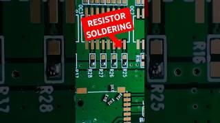 SMD resistor soldering technique