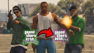 CJ Taking Back Grove Street From Ballas in GTA:V