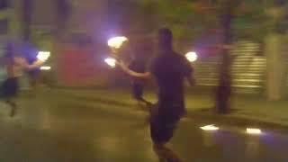 Exarcheia: Anarchists attack a riot police checkpoint into the area [Athens, Greece - Εξάρχεια]