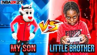 My Son vs My Little Brother! (He started crying..) NBA 2K23