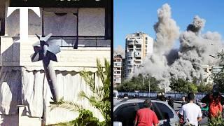 Moment Israeli bomb hits Lebanon building in major airstrike