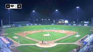 Ulises Nuñez Jr's 3 run Homerun hits the scoreboard at Suplizio field in Grand Junction, Colorado