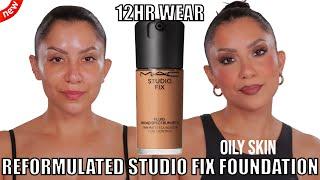 *new reformulated* MAC STUDIO FIX MATTE FOUNDATION REVIEW +12HR WEAR TEST*oily skin*| MagdalineJanet