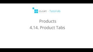 CS-Cart Tutorials. Products in Your Shopping Cart - Product Tabs