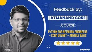 CCNA DevNet Training feedback by Atmanand, a Software Engineer at Cisco - PyNet Labs