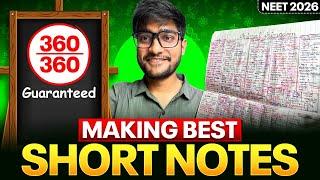 NEET’26 : HOW TO MAKE BEST SHORT NOTES IN 10 Min  BY DEEPAK AIIMS DELHI AIR-5