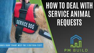 How a Property Manager Should Handle Tenant Requests for Service Animals