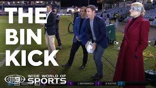 Joey, Freddy and Billy attempt the bin kick | NRL on Nine