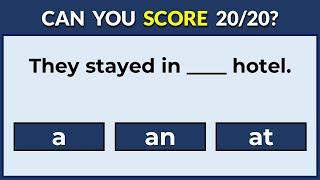 Mixed English Grammar Quiz: CAN YOU SCORE 20/20? #challenge 14