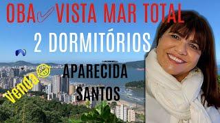 IMPERDIVEL - APTO VISTA MAR ESPETACULAR, na Praia de  Aparecida em Santos, 2 Dormitorios - VENDA