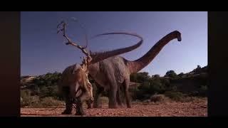 Dinosaur revolution - allosaurus fights dinheirosaurus scene